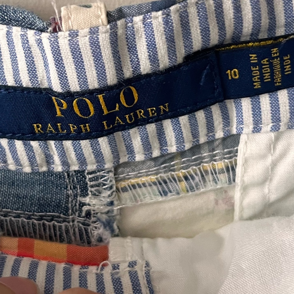 Polo Ralph Lauren Patchwork Shorts - Size 10 - Picture 8 of 9